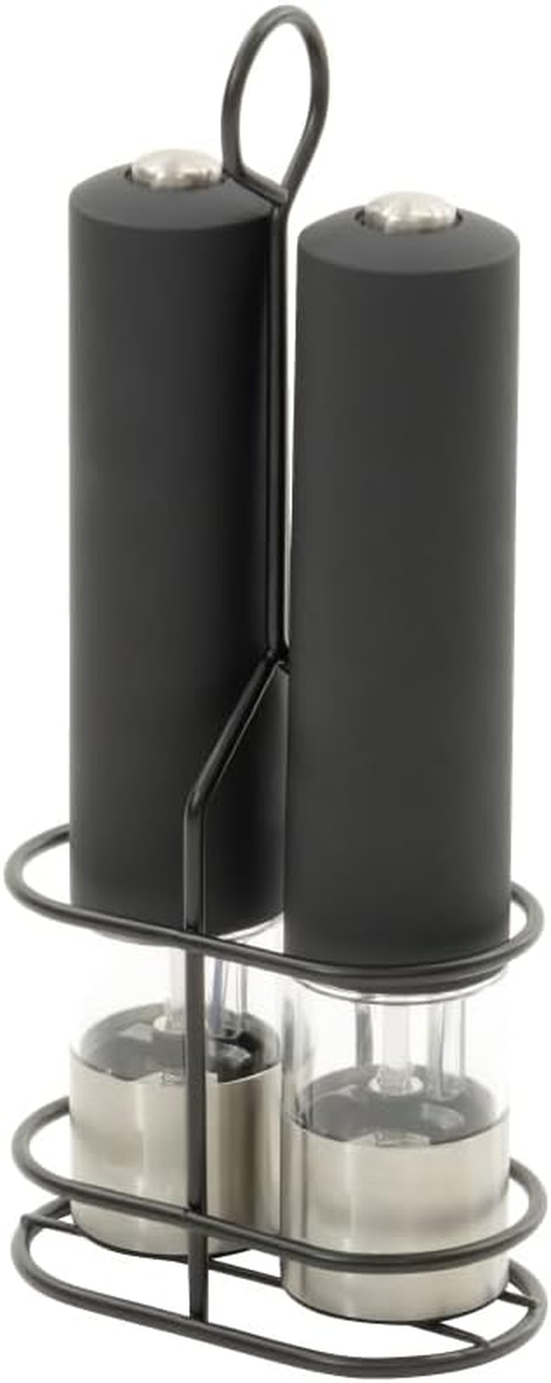 Takeda Corporation UN3-DSP45BK Electric Spice Mill Stand Set with Spices, Condiment Containers, Bottles, Black, 1.8 X 1.8 X 8.7 Inches (4.5 X 4.5 X 22 Cm)