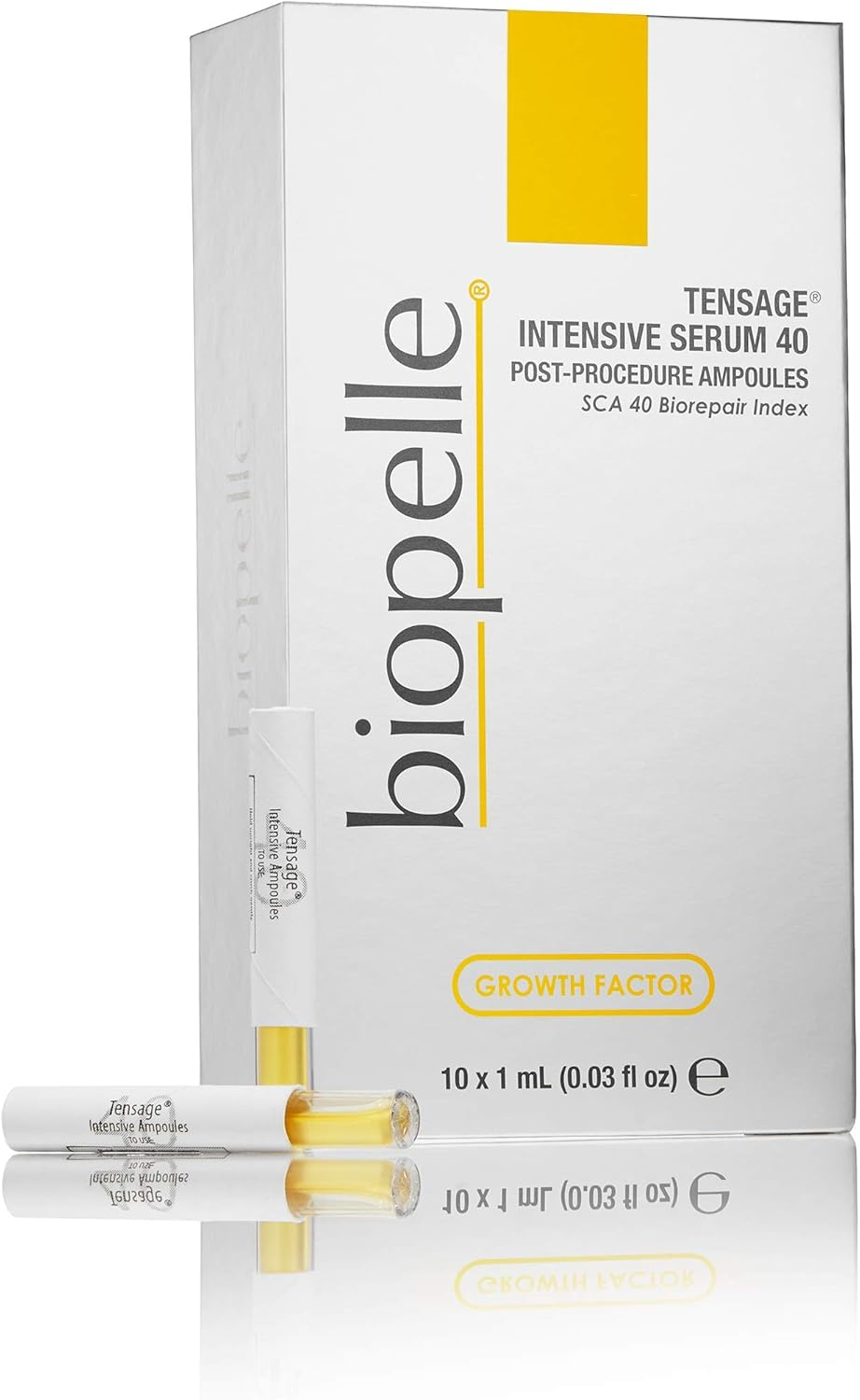 Biopelle Tensage Growth Factor Intensive Serum 40 Post-Procedure or Intensive Boost Ampoules with SCA 40 Biorepair Index, 10 Count image number 4