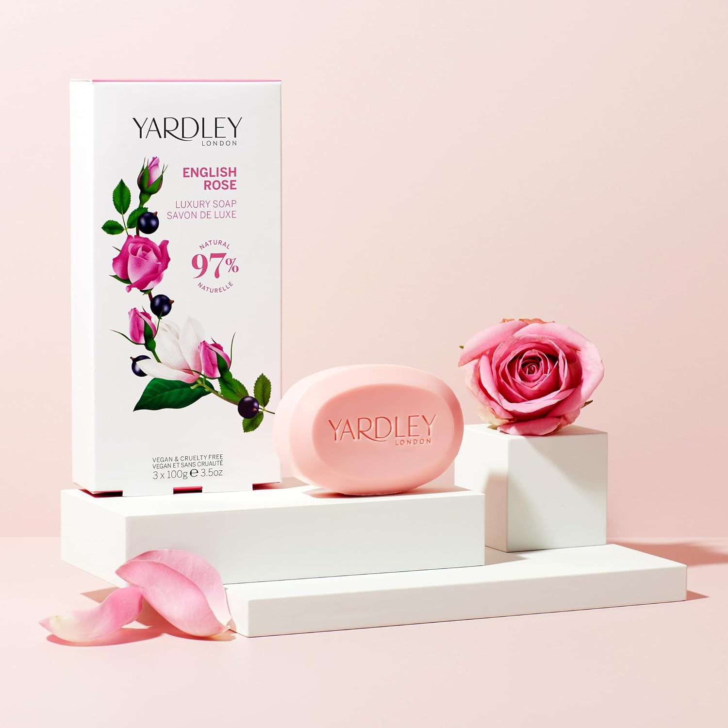 Yardley of London English Rose Soap, 100 G (3 Pieces) image number 2