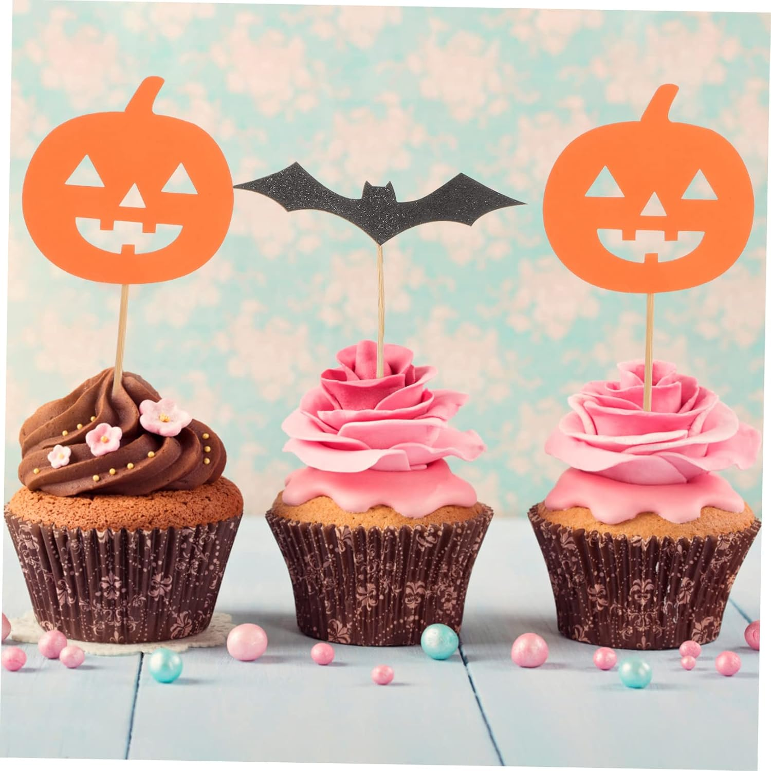 STOBAZA 40Pcs Halloween Cake Toppers Cake Ornaments for Party Supplies Halloween Supply for Decorating and Party Ornaments image number 3