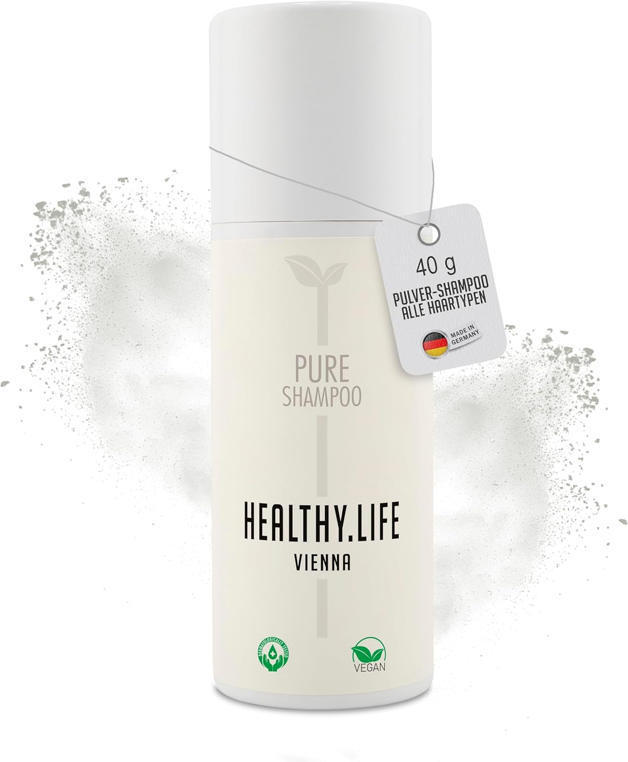 HLV - Powder Shampoo - Foam Shampoo for All Hair Types - Mild Cleansing with Cornflower Extract, Vegan, Derma Tested, Anhydrous, No Preservatives, Anti-Inflammatory & Antibacterial (40 G) image number 4