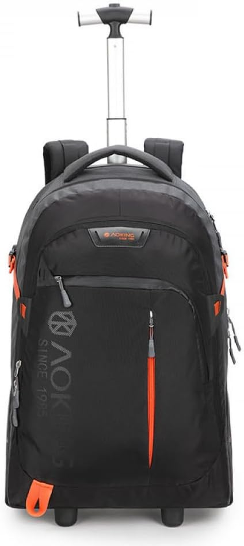 Waterproof Backpack School Bags with Wheels, Travel-Friendly Large Rolling Laptop Backpack for Men Women, Freewheel Carry on Luggage Business Bag, Compact Trolley Suitcase Fit 17 Inch Notebook image number 1