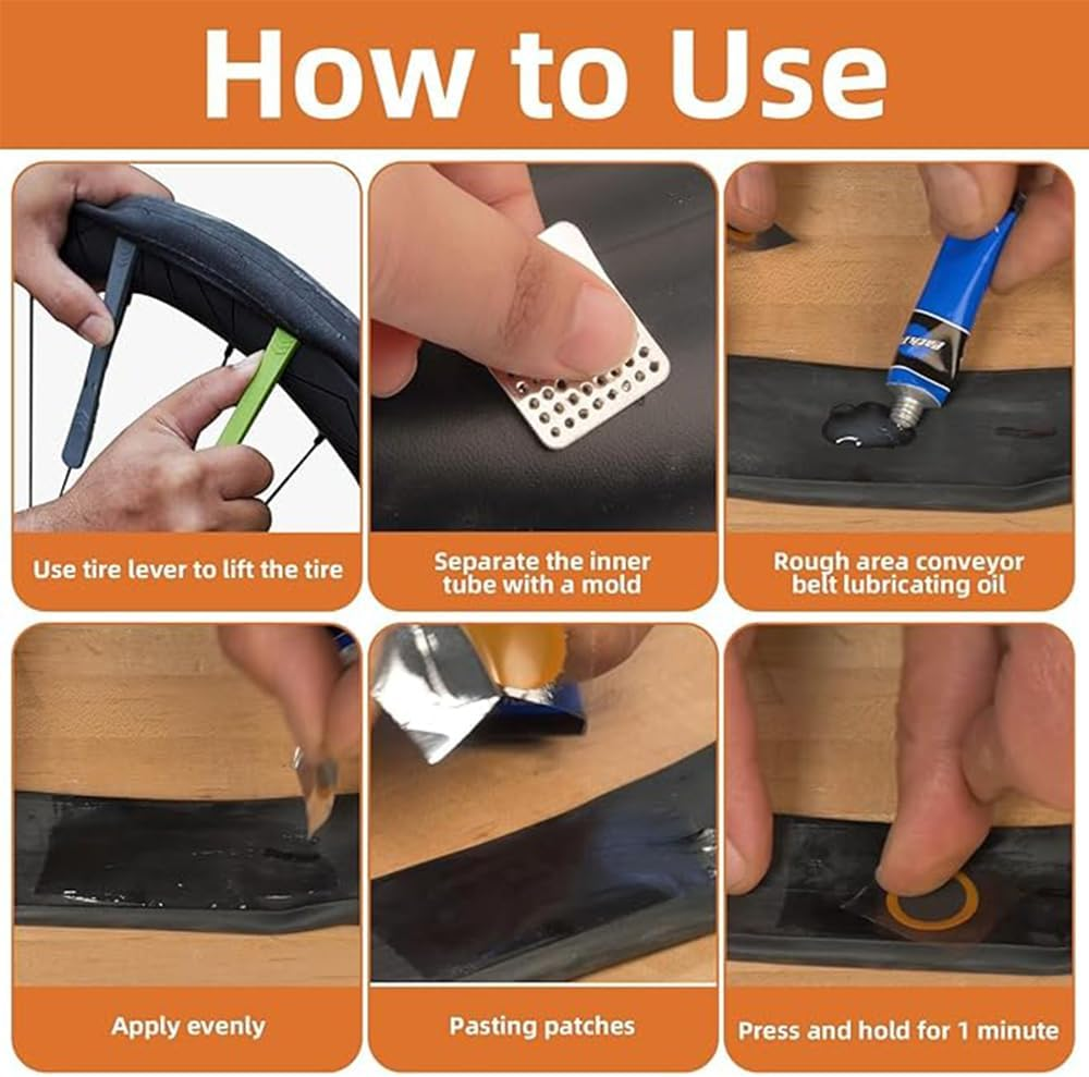 100PCS Bicycle Tube Patch Kit - 96 Pcs Tube Patch Kits, Bike Tire Patch Kit， Lightweight Bike Tire Puncture Repair Patch Kit for Cycling Motorcycle with Four Metal Grinding Accessories image number 5