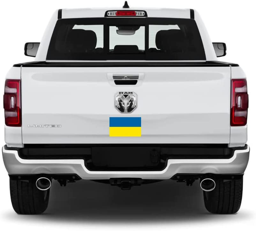 Ukraine Flag Sticker Car Pack of 2 Ukrainian Flag for Car Waterproof Decals Bumper Stickers Window Vinyl UV Laminate Sticker image number 1