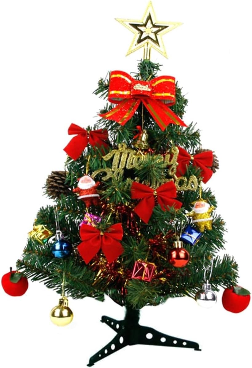 Mikinona Small 45Cm Tabletop Christmas Tree Desktop Ornament Decorative Accessories, Artificial Christmas Decorations for Home Holiday Party
