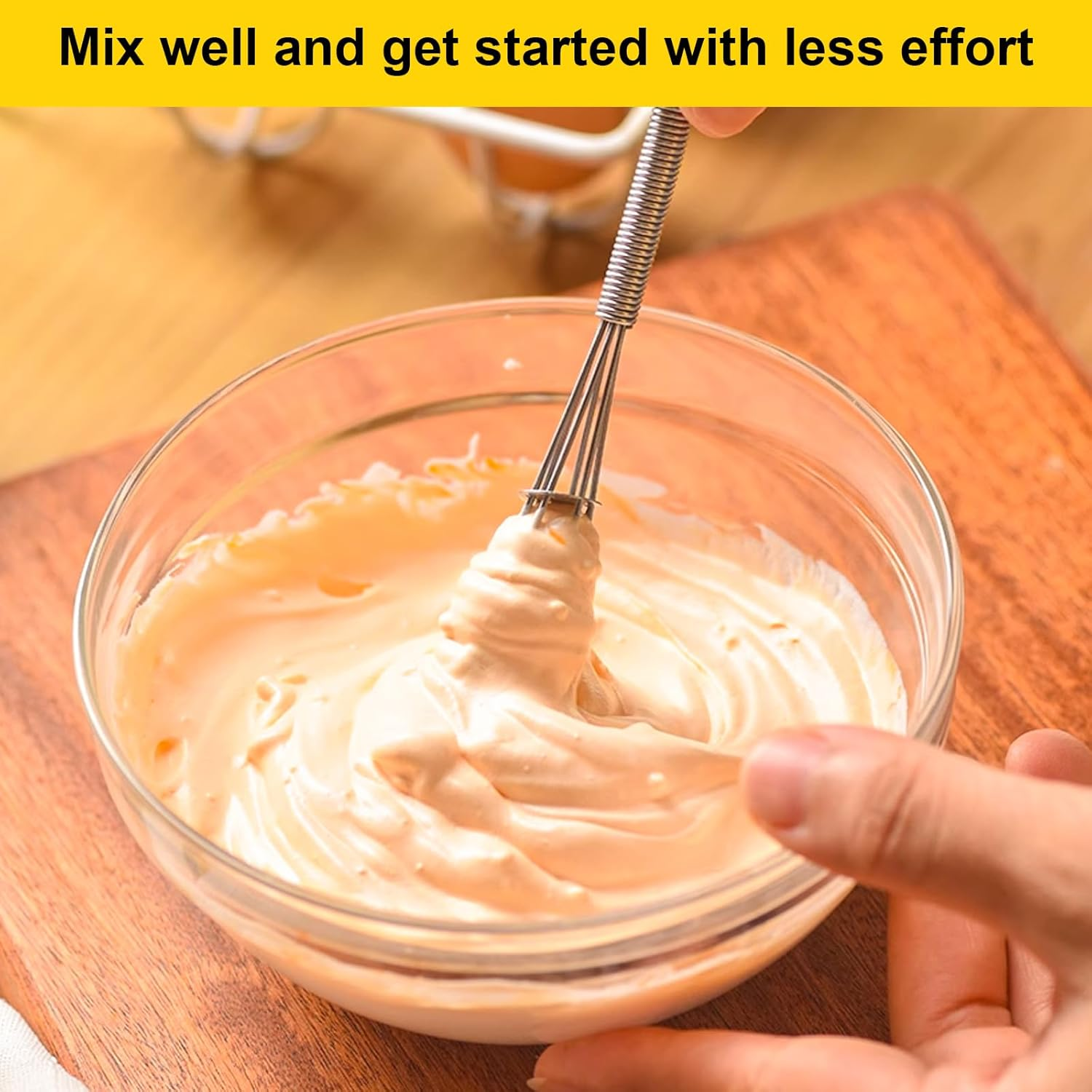 5 Pack Stainless Steel Mini Whisks Set with Egg Separator Includes 5 Inch and 7 Inch Small Wire Whisks for Baking Cooking Mixing Eggs Sauces Batters image number 5