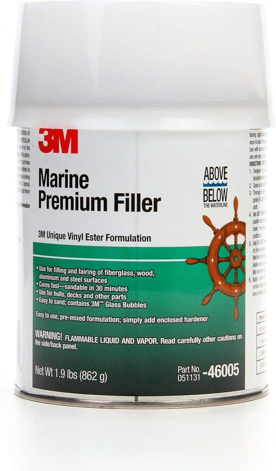 3M Marine Premium Filler (1 Quart) image number 1