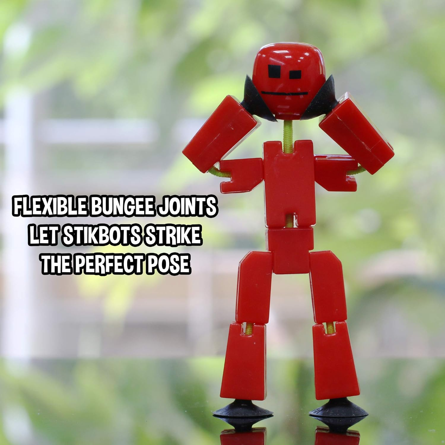 Zing Stikbot 8 Solid Pink/Yellow/Light Blue/Green/Dark Blue/Purple/Orange/Red Color and Red Tripod (TST888SCTP) image number 2