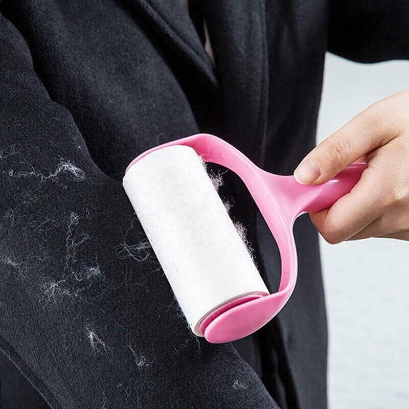 AIMALL Sticky Lint Roller with 6 Refills, Pet Hair Remover for Dog and Cat Fur, Clothes, and Car Dust Cleaning, 12Cm Wide Roller, High-Quality PP Material image number 3