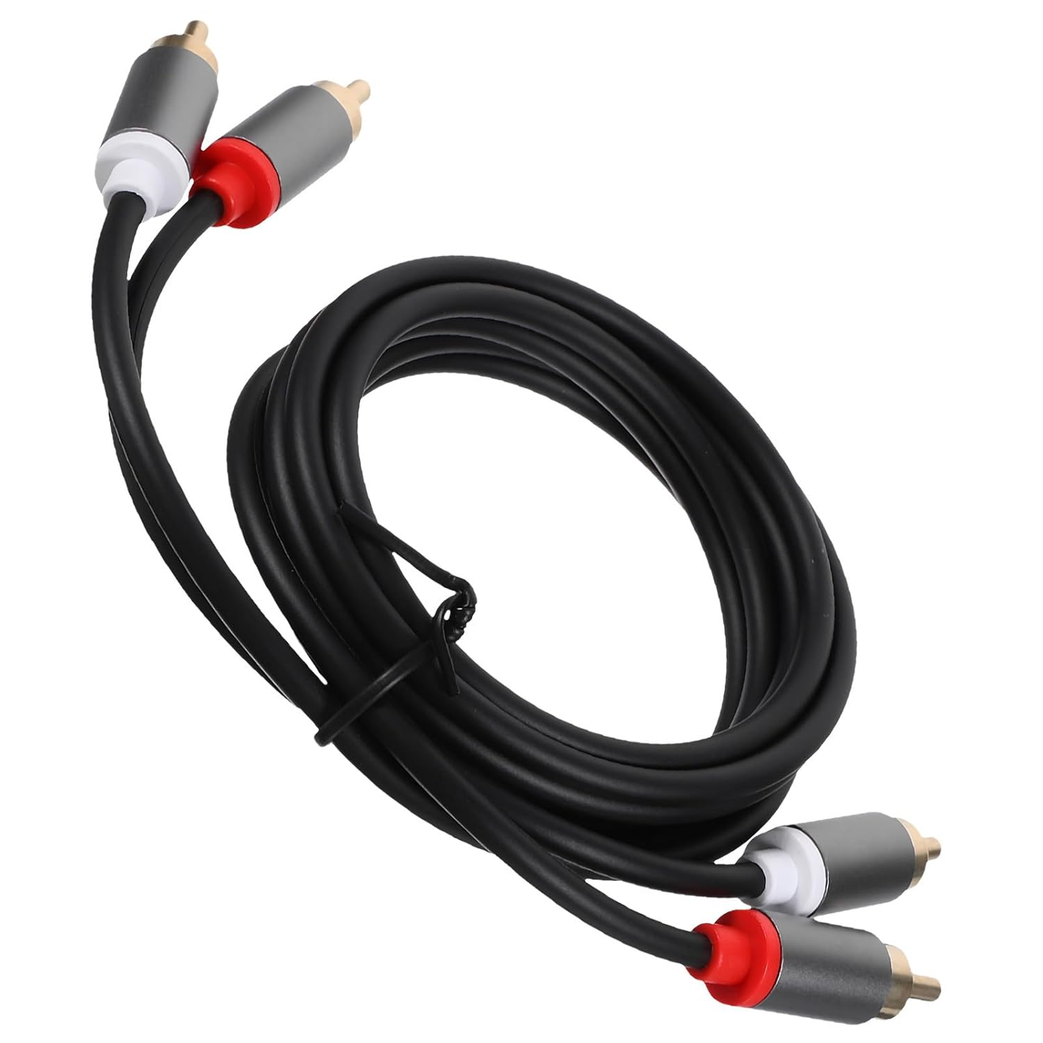 COHEALI 2RCA to 2RCA Audio Video Cable 1M Stone Gray Stereo Subwoofer Cable for Home Theater and TV Sound System image number 2