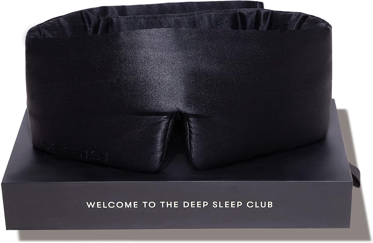 The Original Drowsy Sleep Co. 22 Momme, Mulberry Silk Eye Mask. Super Soft. anti Ageing. Complete Blackout. (Black Jade)