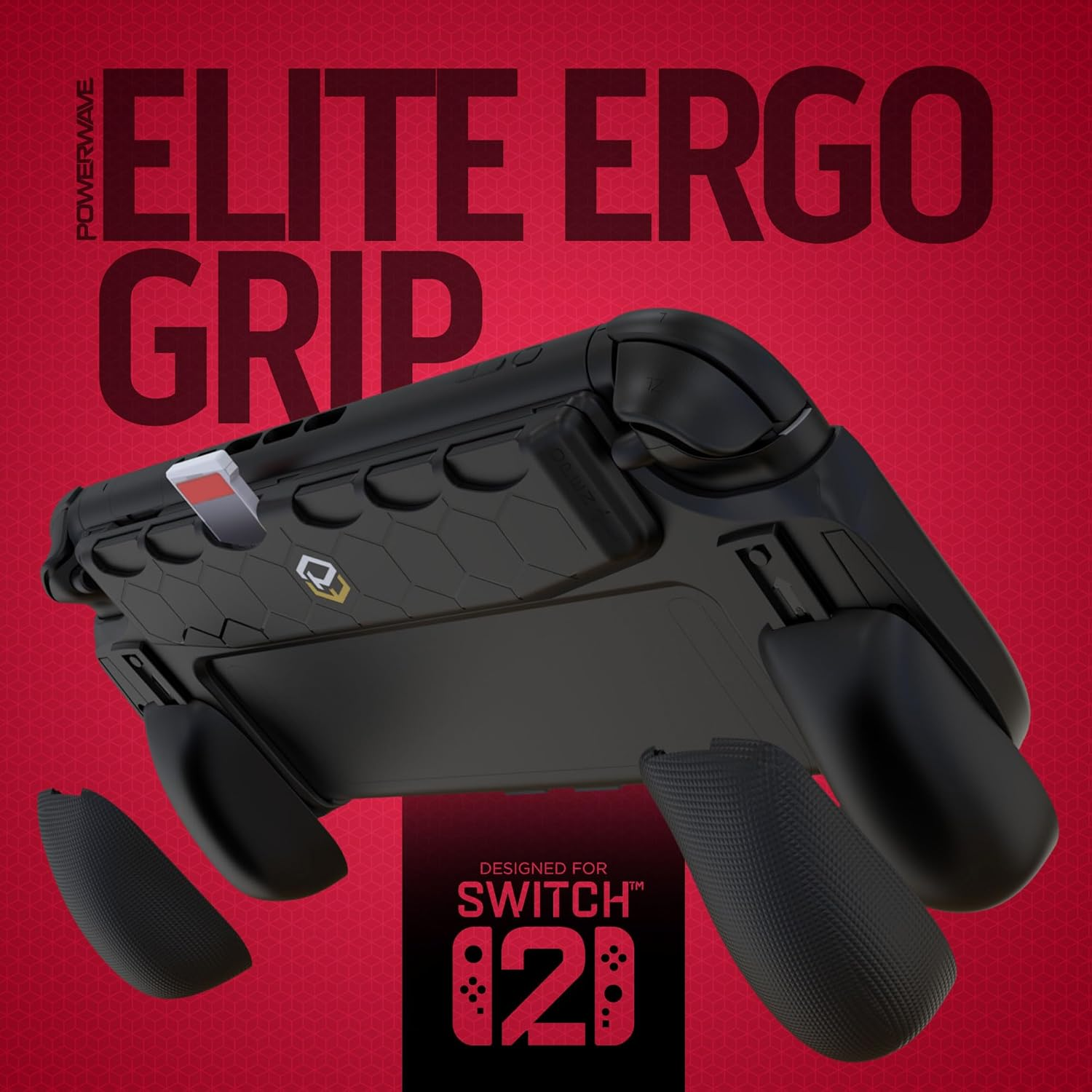 Powerwave Elite Ergo Grip with Interchangeable Back Grips for Nintendo Switch 2, Ergonomic Grips, 6 Game Removeable Cartridge Holder image number 6