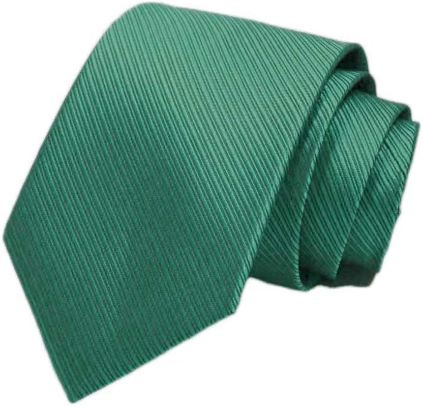 Men'S Stripe Solid Color Business Formal Ties Wedding Groomsmen Party Tie Necktie image number 6