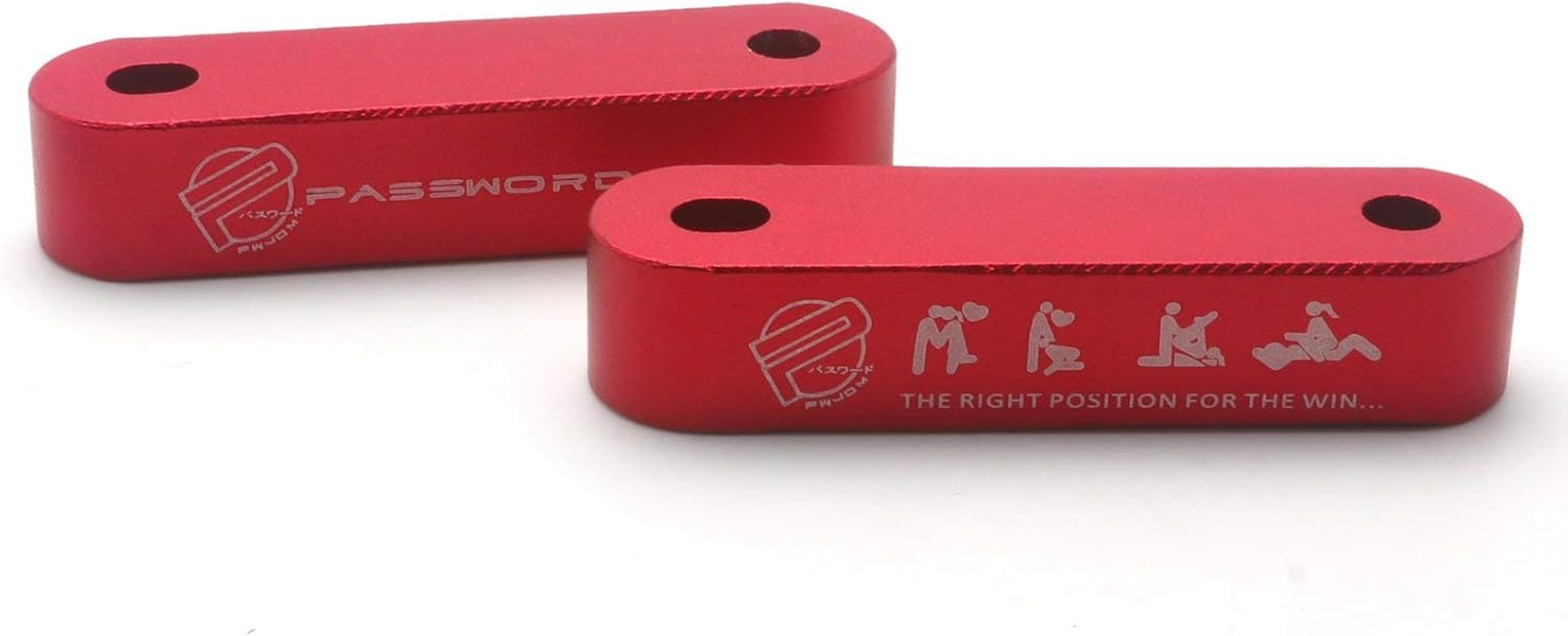 X Xotic Tech JDM Front Hood Vent Space Riser Spacer Modification Kit, Aluminum Alloy Billet Compatible with Honda Civic CRX, Acura Integra (Red)