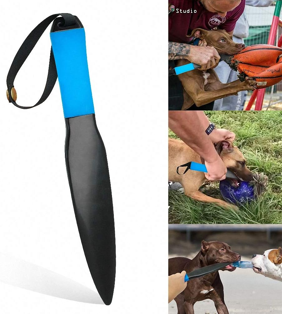 Kuntrona Pitbull Break Stick Professional Dog No Bite Sticks Toy for Training K9 Police German Shepherd Medium Large Dogs Blue M