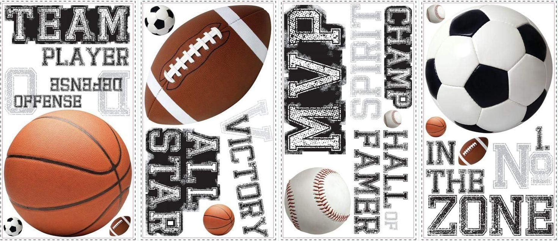 Roommates RMK2490GM Men'S Soccer Champion Peel and Stick Giant Wall Decals image number 1