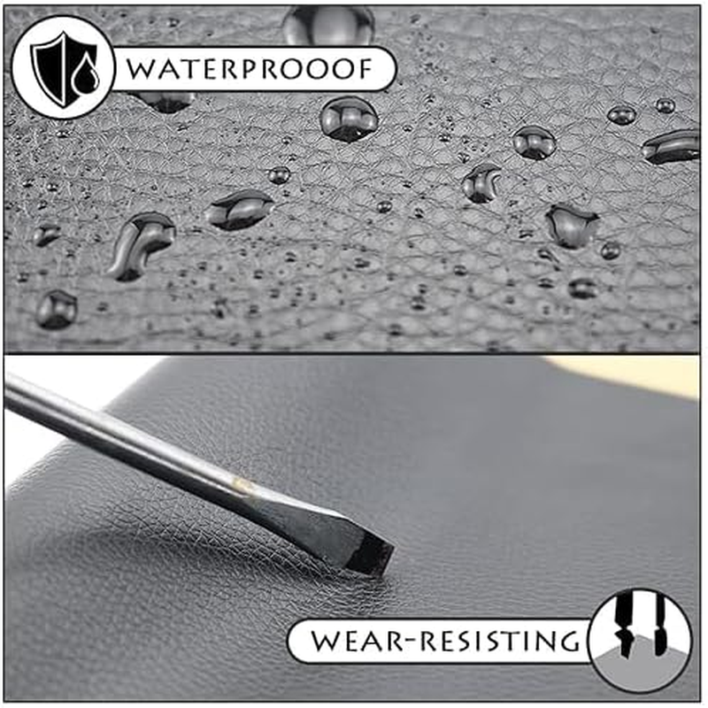 Leather Repair Patches 3.9&times;7.87 Inch 6 Pieces for Sofa, Couch, Car Seat, Cabinet, Bag Anti-Scratch Patches First Aid Patches Repair Leather Black image number 4