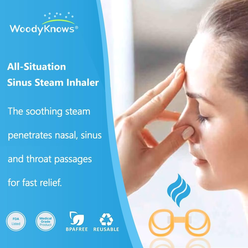 Woodyknows Model 2023/2024 Nasal Spray/Steam Inhaler │ Generic Nose Spray Device for Gentle, Comfortable, Long-Term Diffusion │ Portable Essential Oil Diffuser (S 3Pack) image number 1