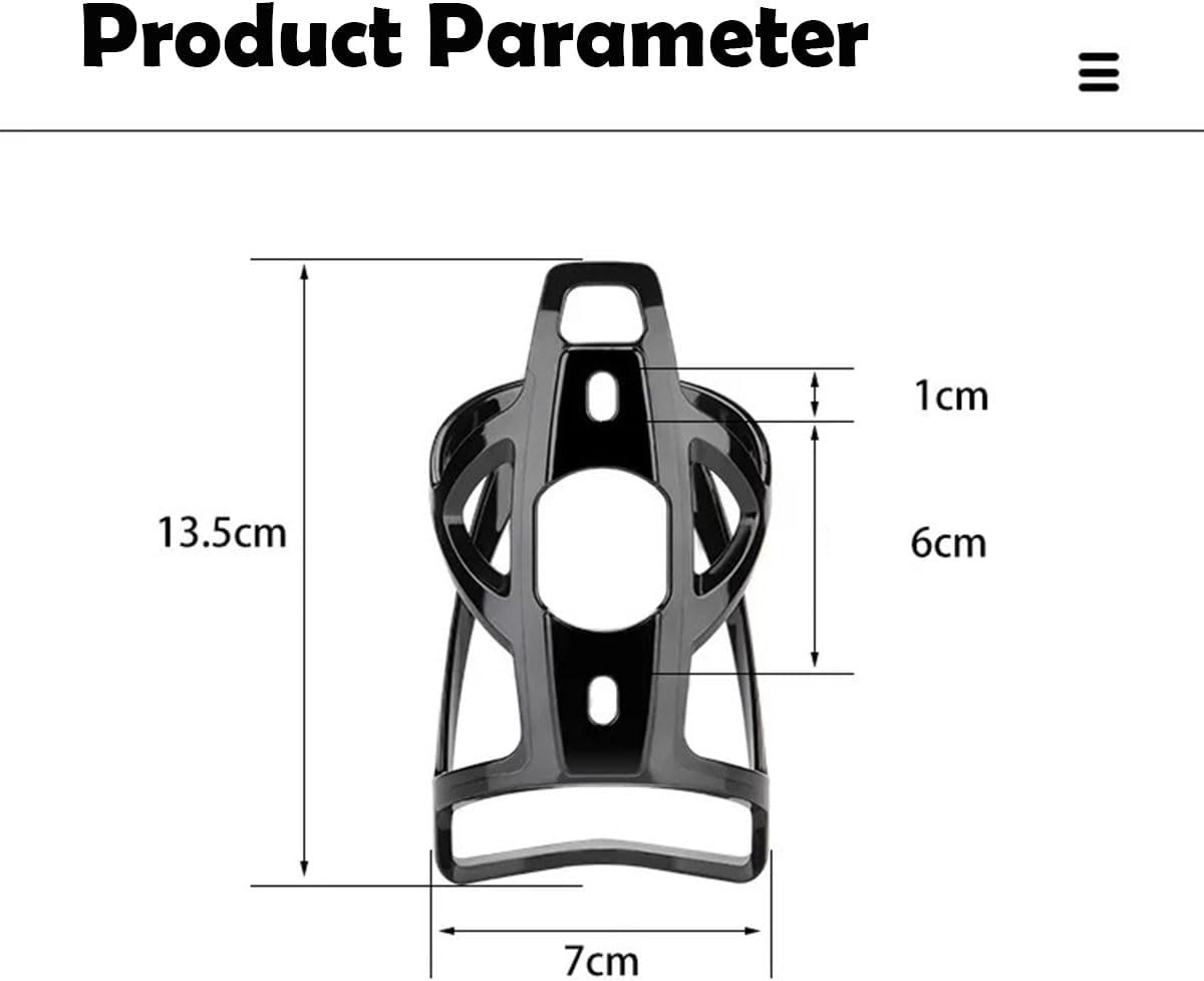 Bike Water Bottle Holder,Cycling Bottle Cage 2-Pack Universal Drink Holder, Durable Ultralight and Plastic for Bicycle, Cycling, MTB, Road/Mountain Bikes (Black) image number 6