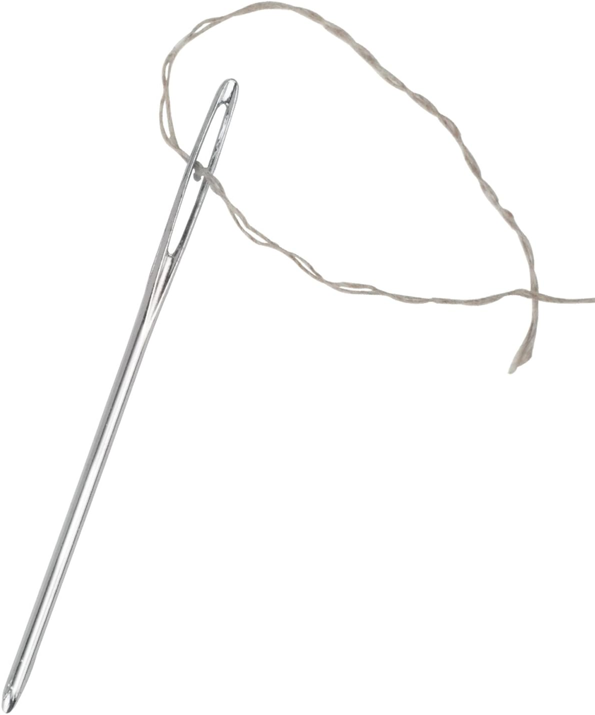 Betybedy Large-Eye Blunt Needles Stainless Steel Yarn Knitting Needles 9 Pieces Sewing Needles Perfect for Finishing off Crochet Projects (Silver) image number 5