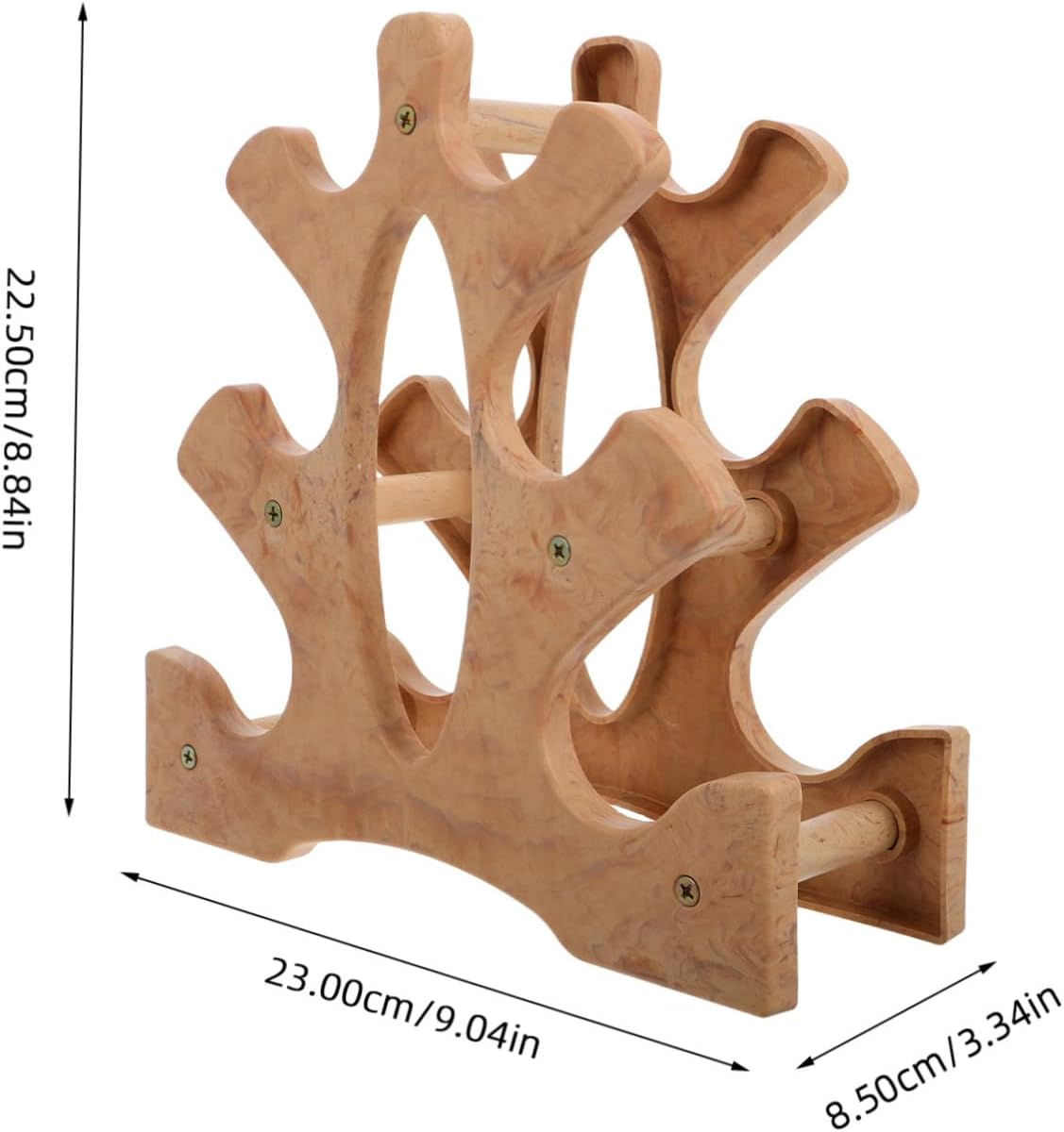 HONITANO Dumbbell Rack Stand Wall-Mount Weight Holder Bracket for Home Storage for Various Dumbbell Easy Assembly and Portable Fitness Equipment Organizer in Khaki image number 4