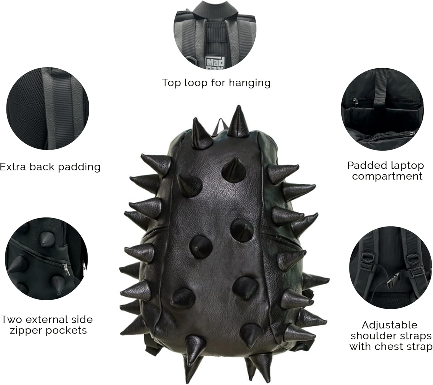 Madpax Spike Backpack - Fun Backpack for Kids - School Bag and Sports Bag image number 4