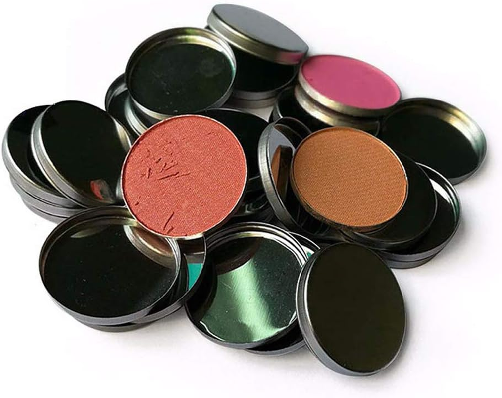 20 Pieces Empty round Metal Tin Palette Pans round Metal Pans Cosmetic Eyeshadow Pans for Eyeshadow Palette Magnetic Makeup Palette, 36Mm Diameter 3.5Mm Height image number 2