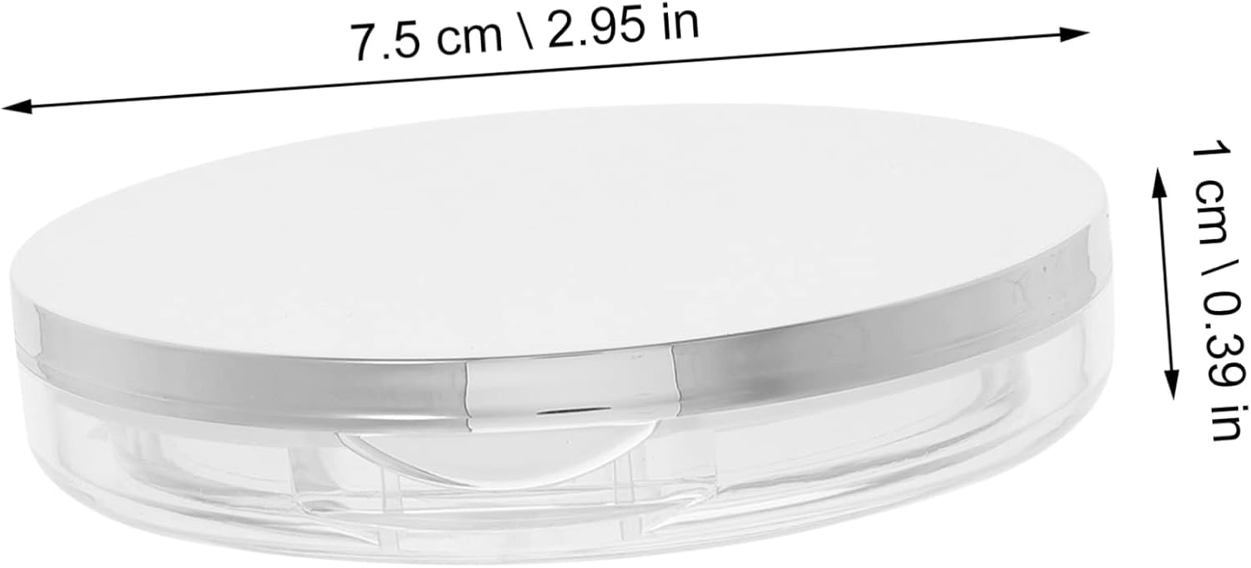 Minkissy Makeup Powder Puff 2Pcs Powder Compact Container, Plastic Empty Makeup Loose Powder Case with Puff and Elasticated Net Sifter Cushion Puff image number 3