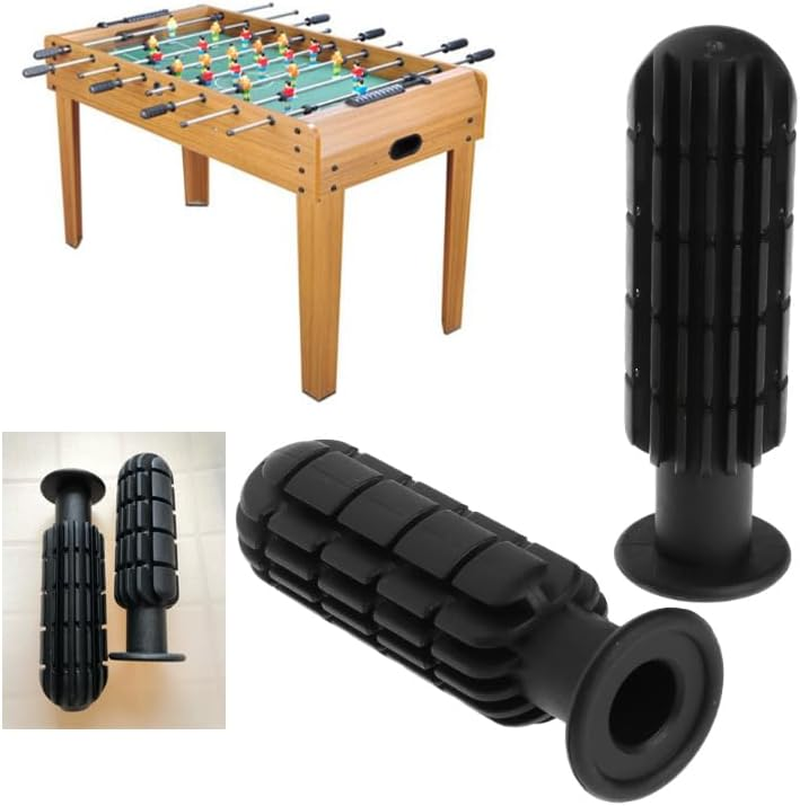 4 Pack Foosball Table Handle Grip Replacement Football Game Rod Handles Stick End Cap Grips for Desktop Soccer Tabletop Parts Repair Table Top (1/2" / 0.5'' Hole ID)