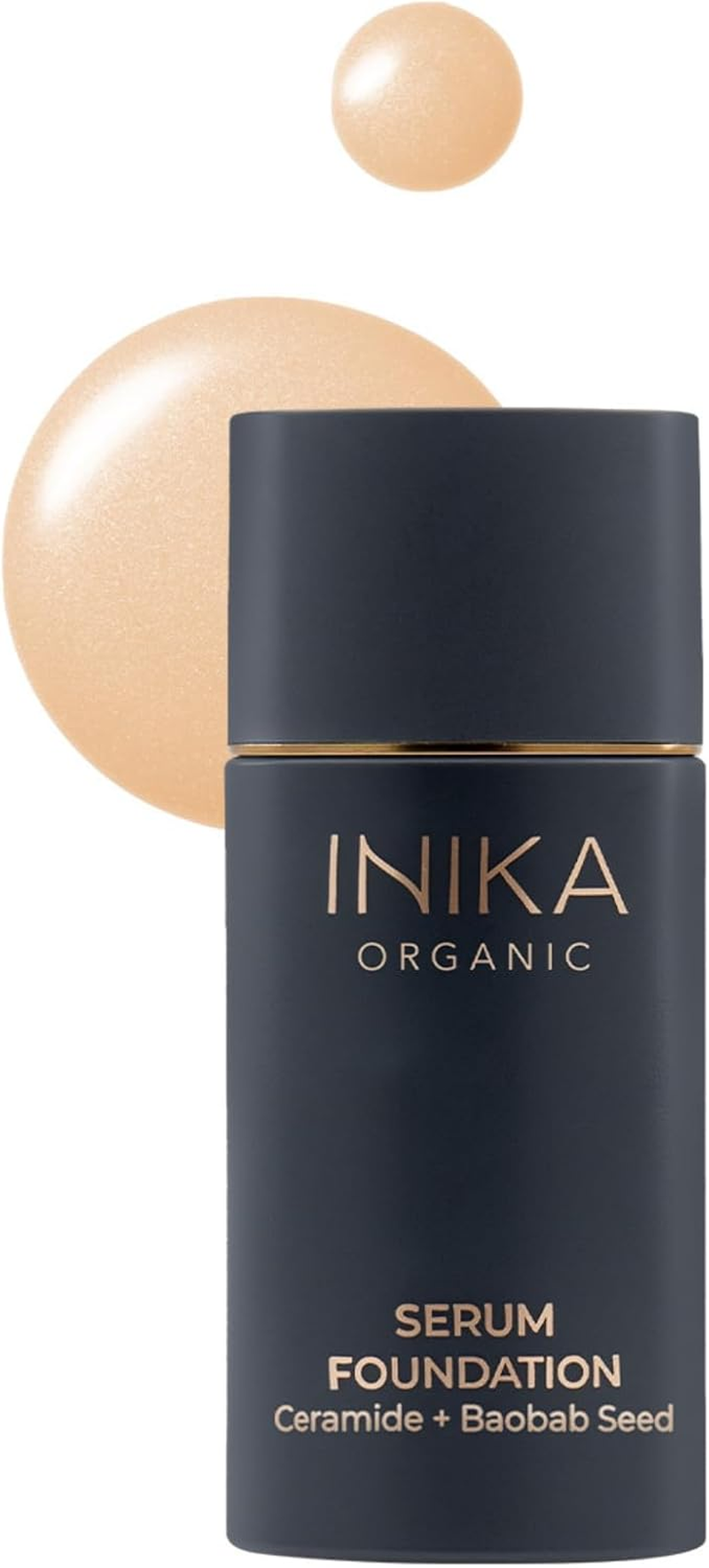 Organic Serum Foundation | Vegan, Buildable Coverage, Weightless Second Skin Feel, Transfer Proof with Skincare Ingredients in Sustainable Packaging. Brilliant 25Ml (Fearless)