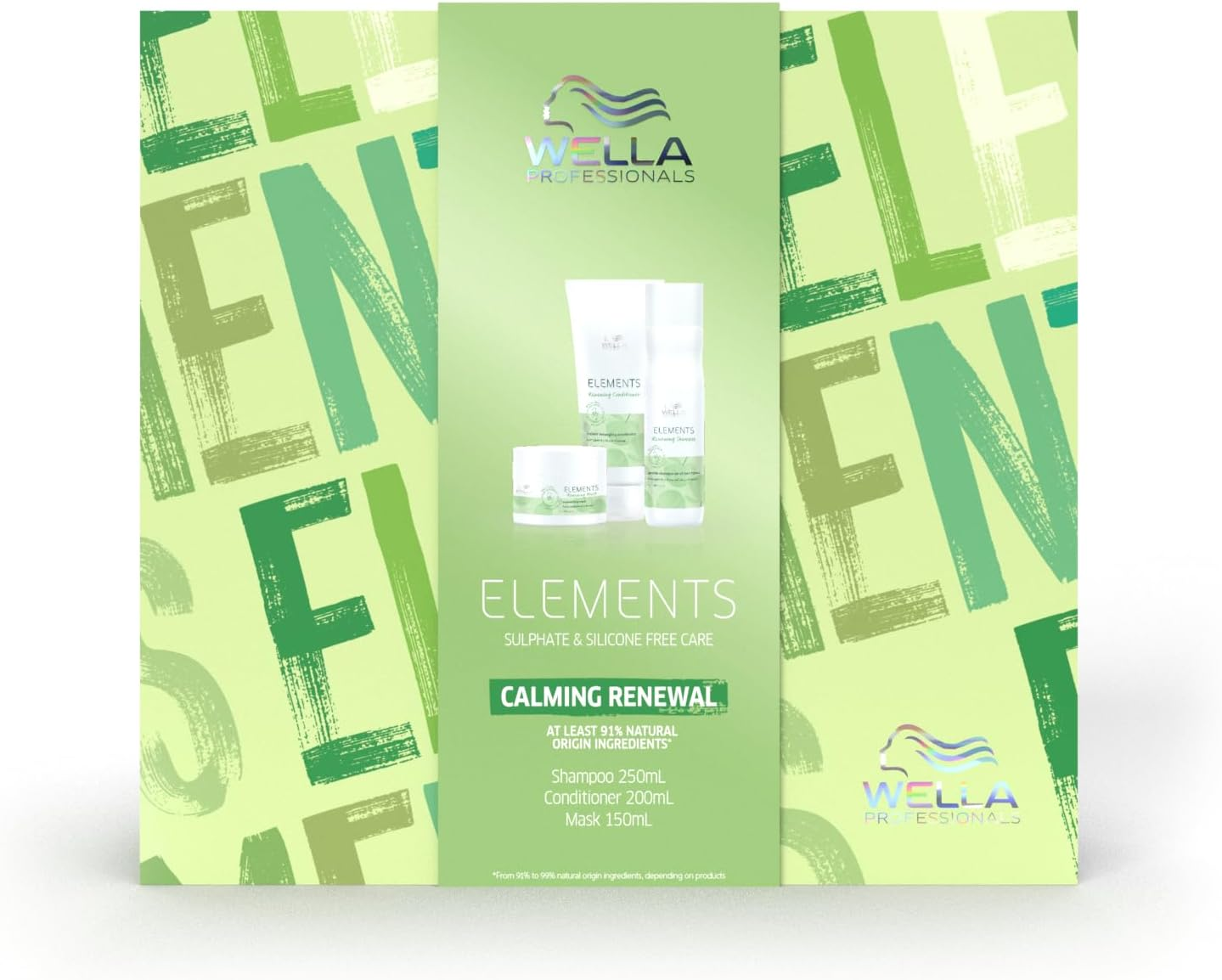 Wella Professionals Elements Trio Set - Shampoo 250Ml, Conditioner 200Ml, Mask 150Ml - Limited Edition image number 2