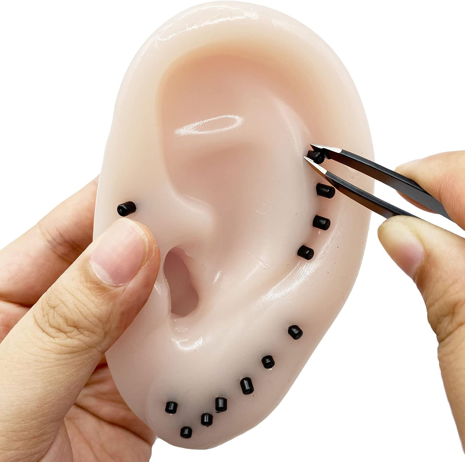 ASMFUOY Novelty Pimple Popper Toys Ears Shaped Pimple Popping Decompression Acne Blackheads Remover Fun Toy(Upgraded Tweezers) image number 3