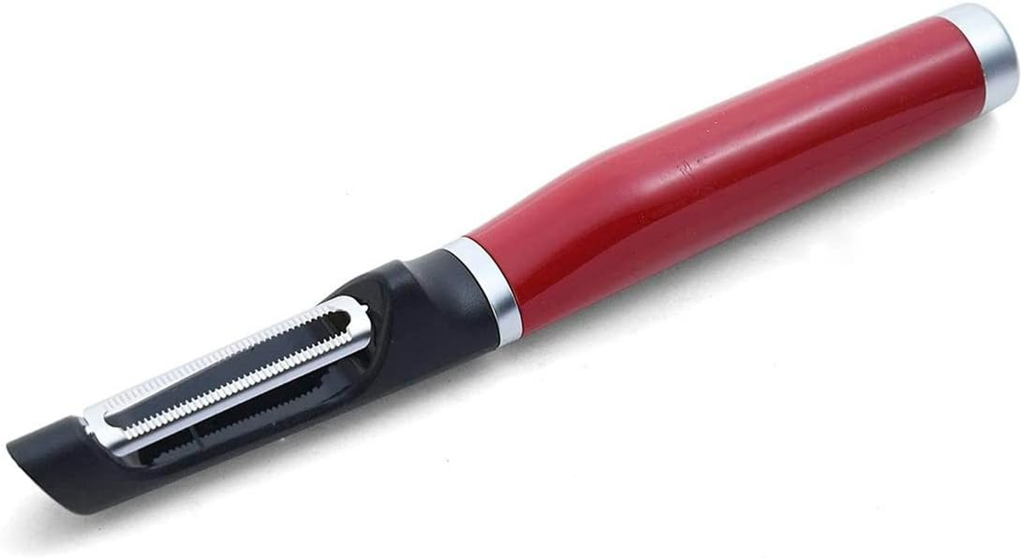 Kitchenaid Classic Euro Peeler Empire Red - Double-Edged Serrated Blade for Effortless Peeling | Rust-Resistant Stainless Steel Construction | Ergonomic Handle for Comfort Protective Sheath - Black image number 6