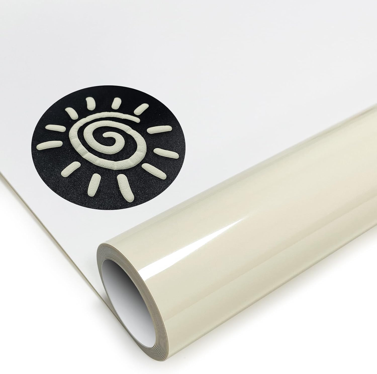 Merrymade White Puff Heat Transfer 3D 12" X 5 Ft for T-Shirt, Puff Iron on Rolls for Cutter Machine - Easy to Cut & Weed for Heat Vinyl Design (White)