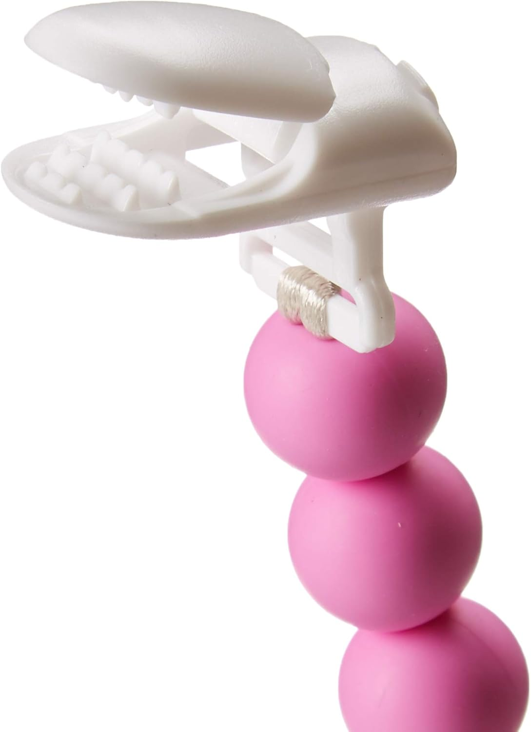 Pickle & Olive Baby Cactus Teether Toy- Infant Training Toothbrush, with Soother/Binky/Pacifier/Dummy Chain Holder/Strap (Pink) image number 6