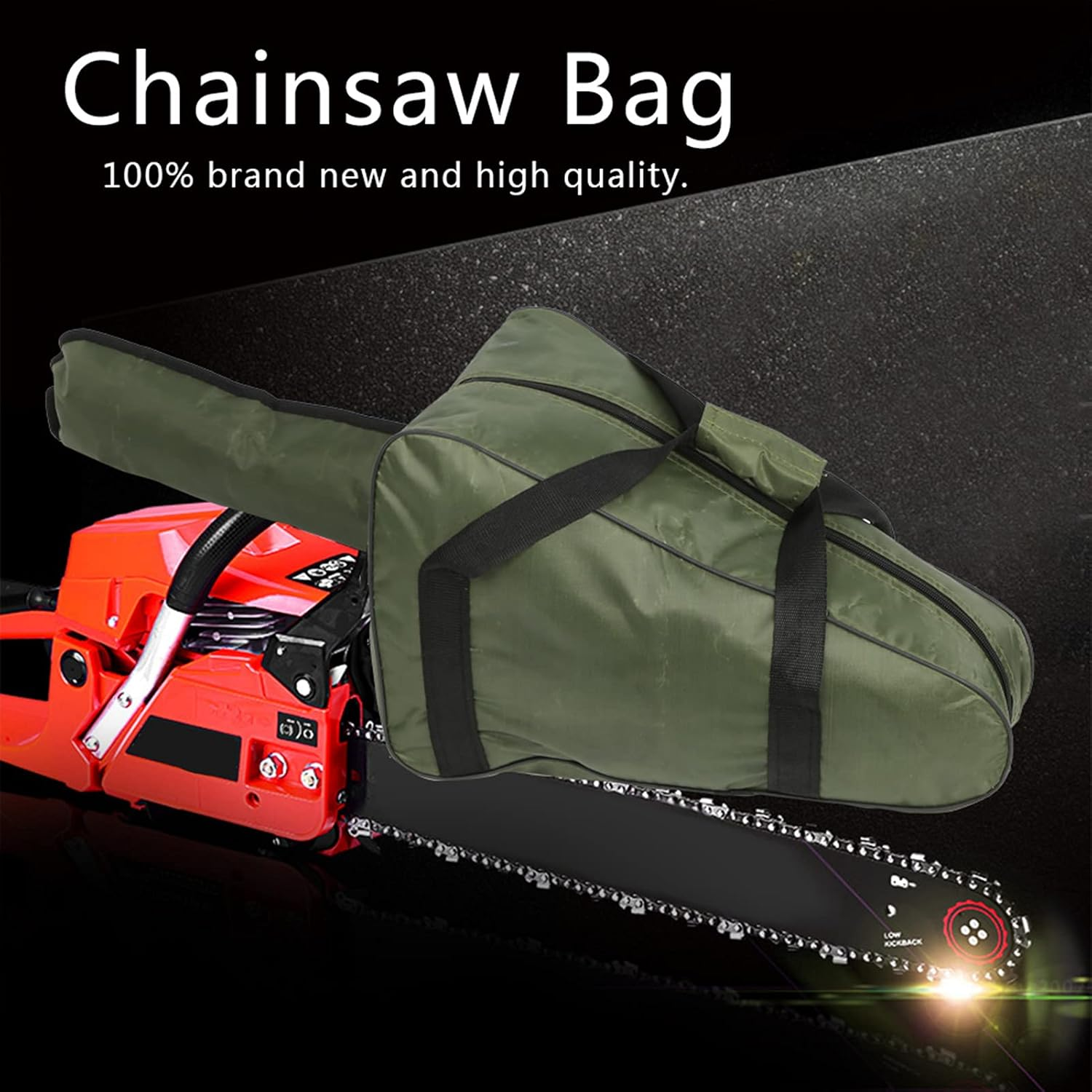 Chainsaw Case, Oxford Cloth Portable Bag Chainsaw Chain Storage Chainsaw Backpack Chain Saw Carrying Bag for Power Tool Accessories Forestry (Army Green) image number 4