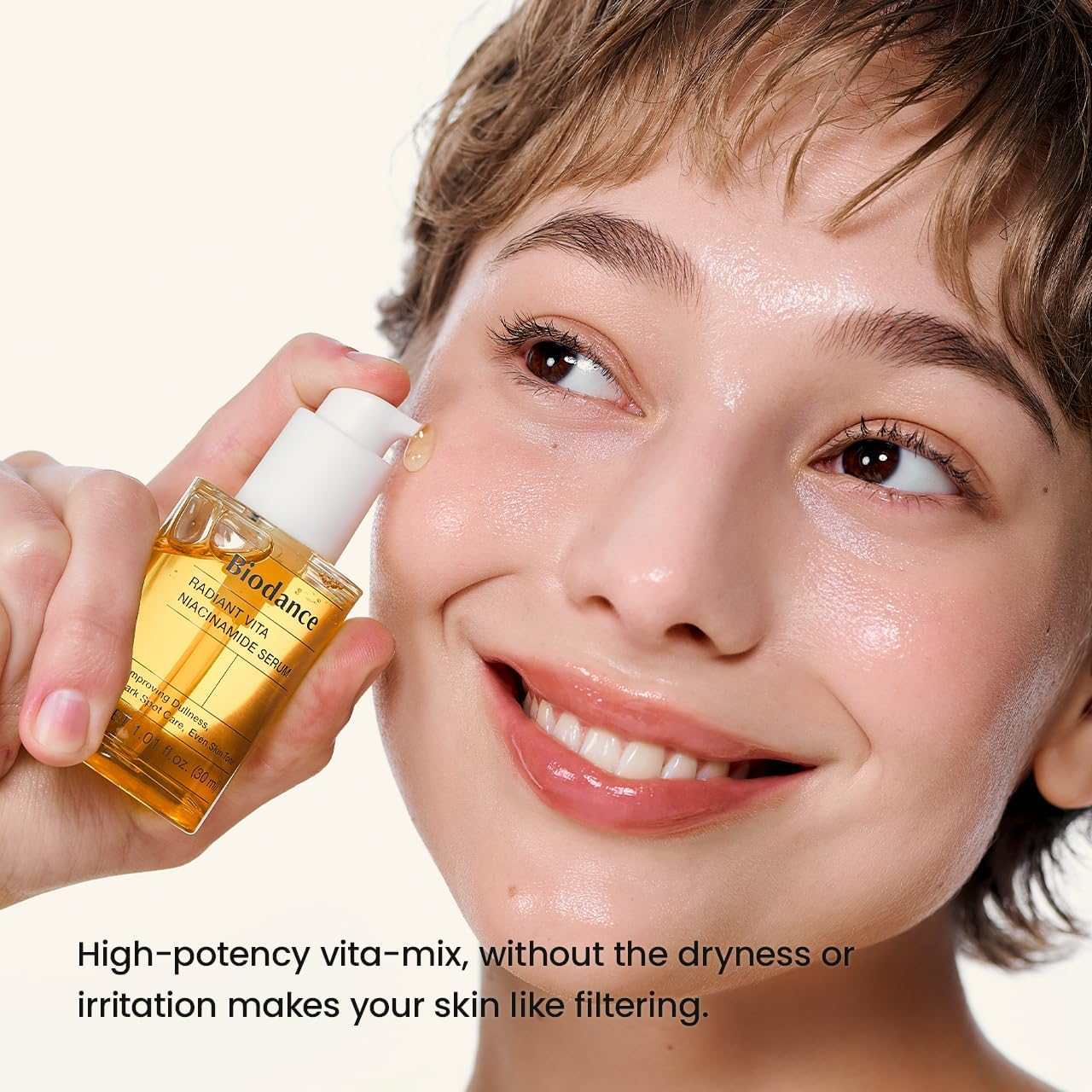 BIODANCE Radiant Vita Niacinamide Serum, Brightening, Dark Spot Care, Hydrating for Sensitive Skin, Filter Glow Serum for All Skin Types, Korean Skincare | 1.01 Floz X 1 Ea image number 1