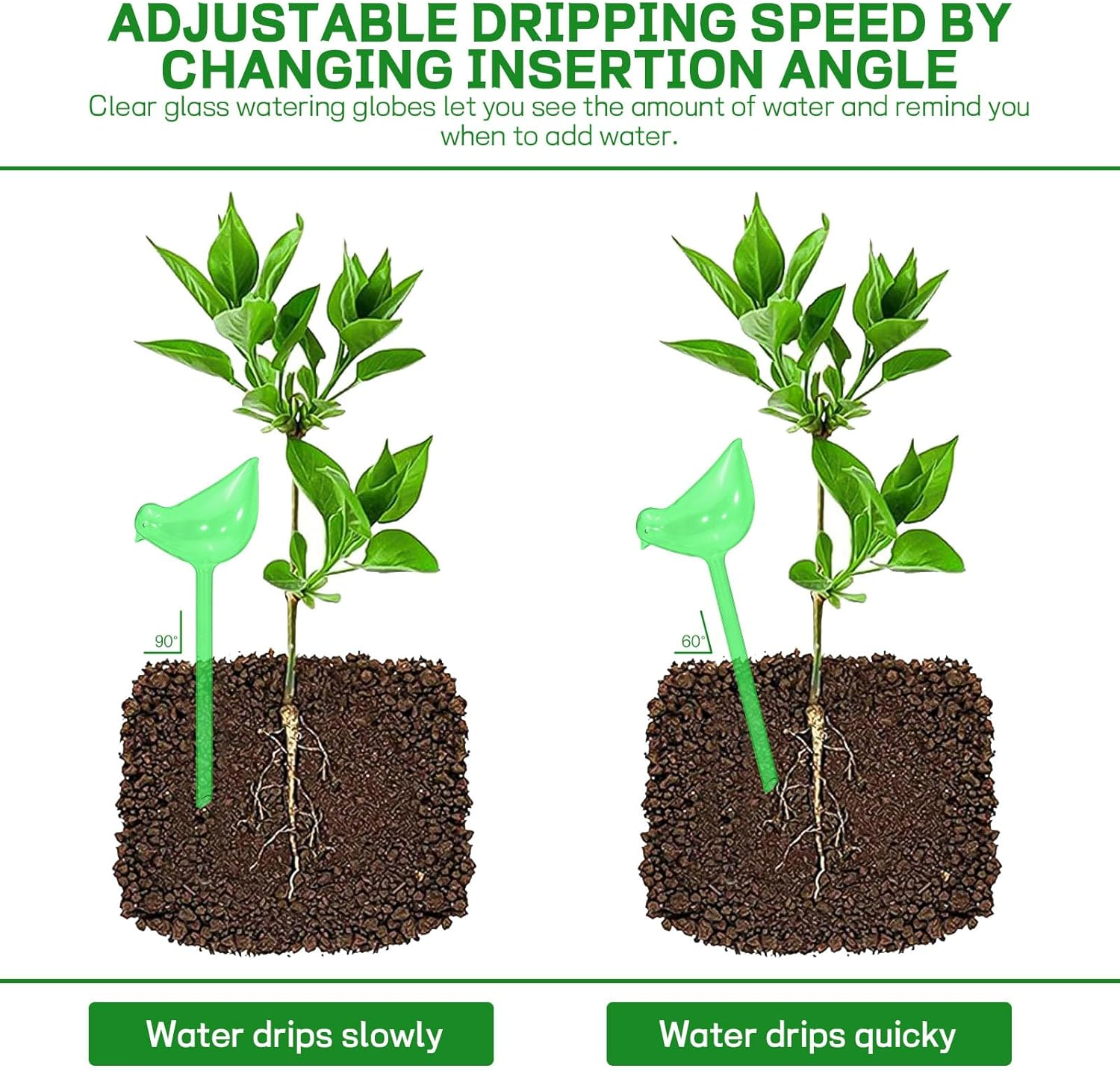 6Pcs Self Watering Globes for Indoor Plants, Self Watering Planter Insert, Self Watering Devices for Plant Lovers (Transparent+Lake Blue+Green) image number 4