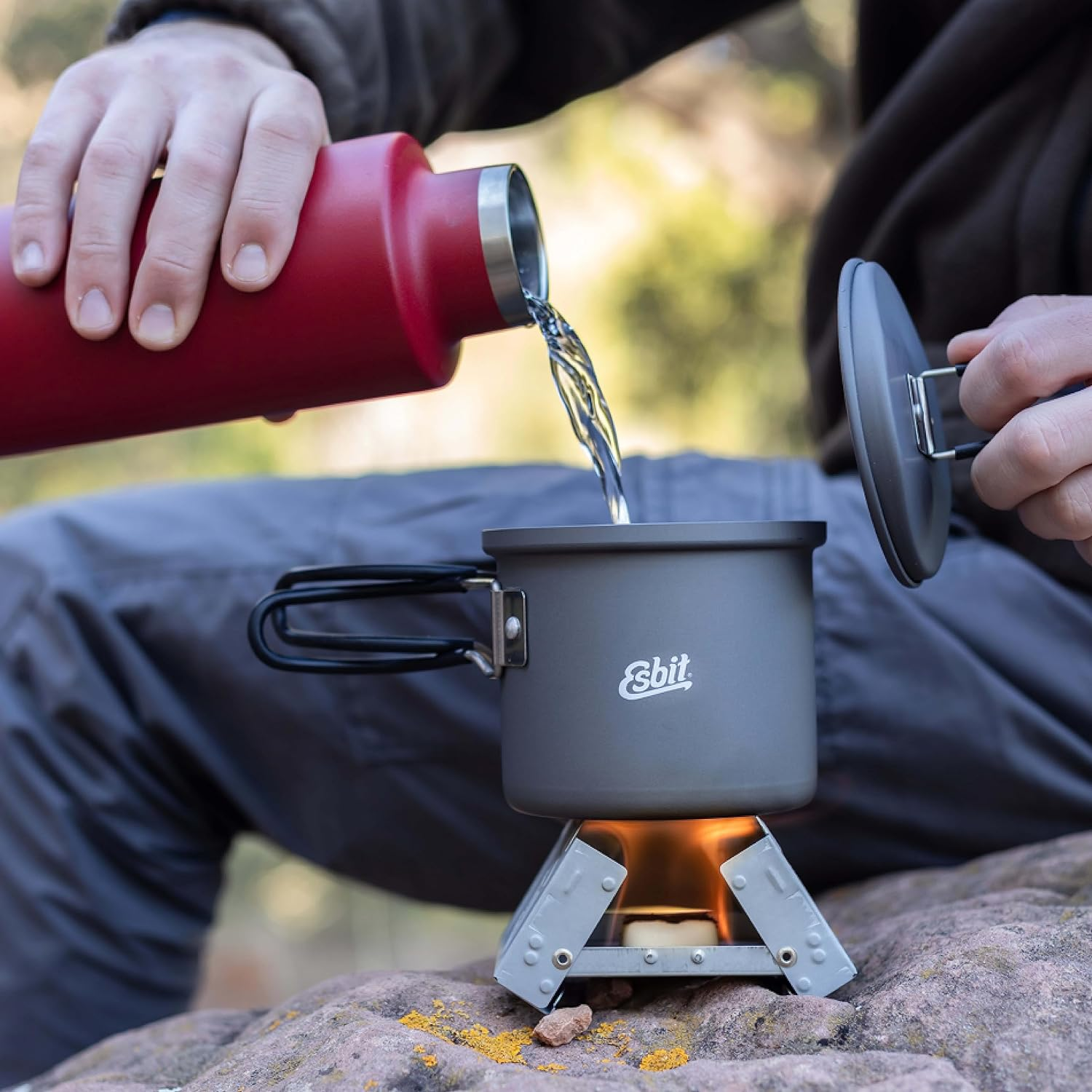 Esbit Camping Outdoor Pot Cooker Aluminum Pot image number 6