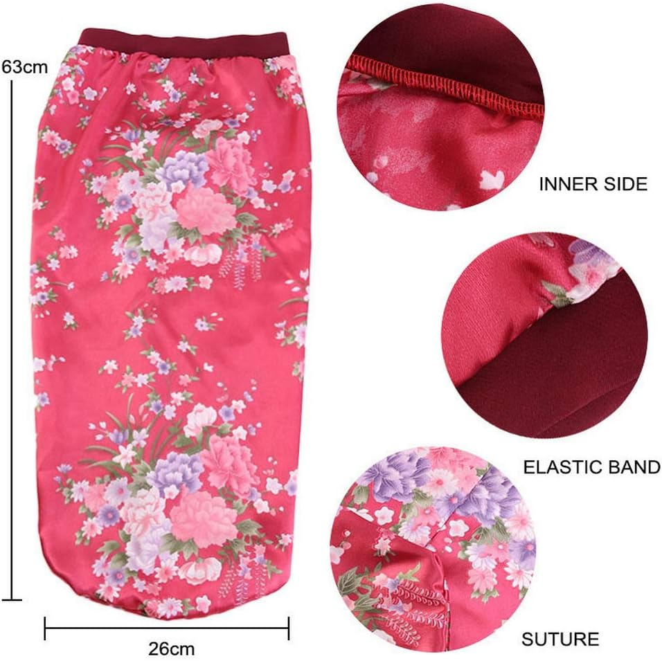 COMVIP Women Elastic Wide Band Extra Long Bonnet Sleeping Head Cover D: White image number 2