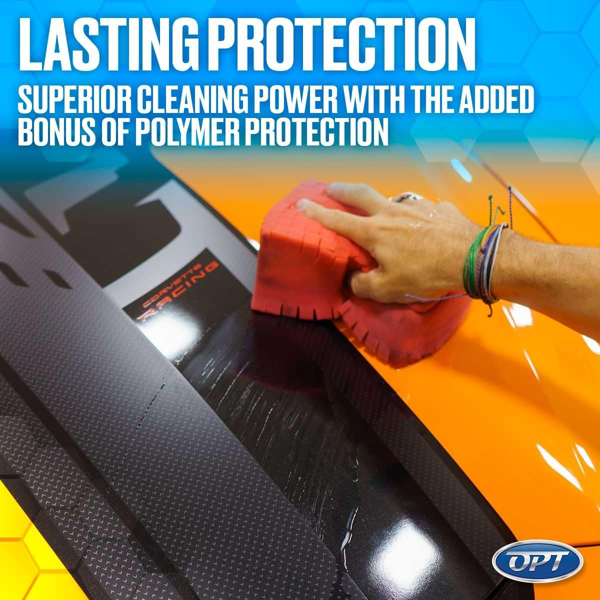 Optimum ONR, Microfiber Car Drying Towel, and BRS - Big Red Sponge Car Cleaning Kit, 32 Oz. No Rinse, Car Drying Towel, and Car Wash Sponge for Detailing Cars, Trucks, Motorcycles, and More image number 3