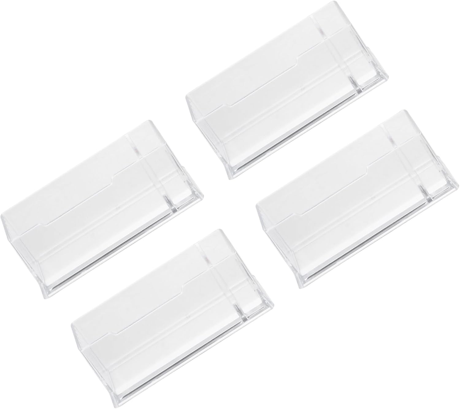 OFFSCH 4Pcs Acrylic Desktop Business Name Picture Holder Sturdy Multipurpose Storage Box for Convenient Organization Translucent Card Stand for Desk Accessories Storage Products image number 6
