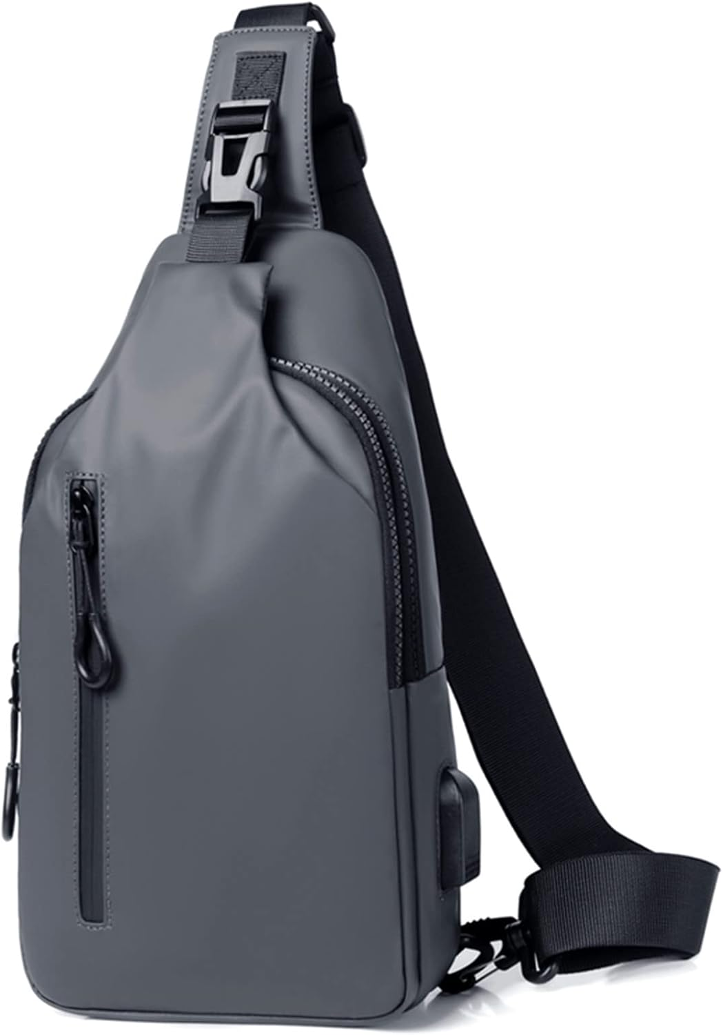 YYFRIEND Waterproof Sling Bag Travel Hiking Chest Bag Daypack, Crossbody Backpack with USB Charging Port