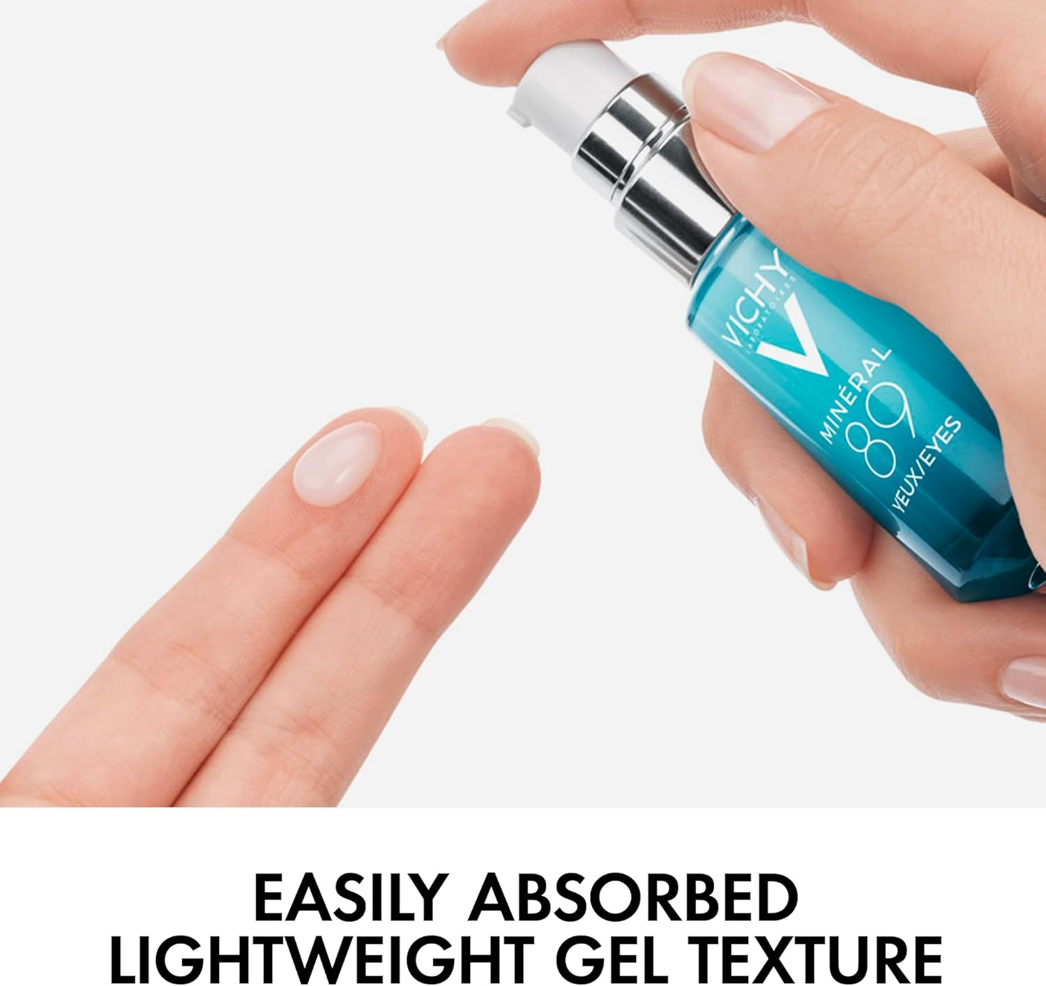 Vichy Mineral 89 Eyes Serum with Caffeine and Hyaluronic Acid, Moisturizing under Eye Cream Gel to Smooth Fine Lines and Hydrate Eye Area, Suitable for Sensitive Skin & Fragrance Free image number 6