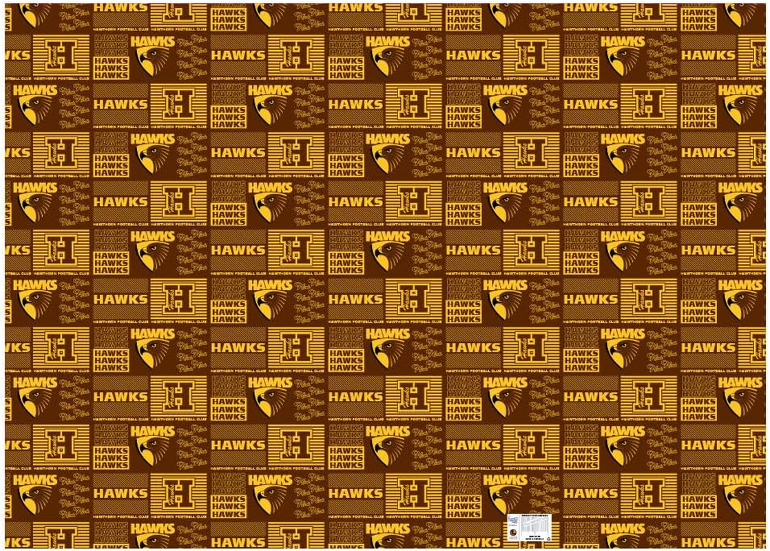 Hawthorn Hawks AFL Gift Wrapping Paper School Book Covering