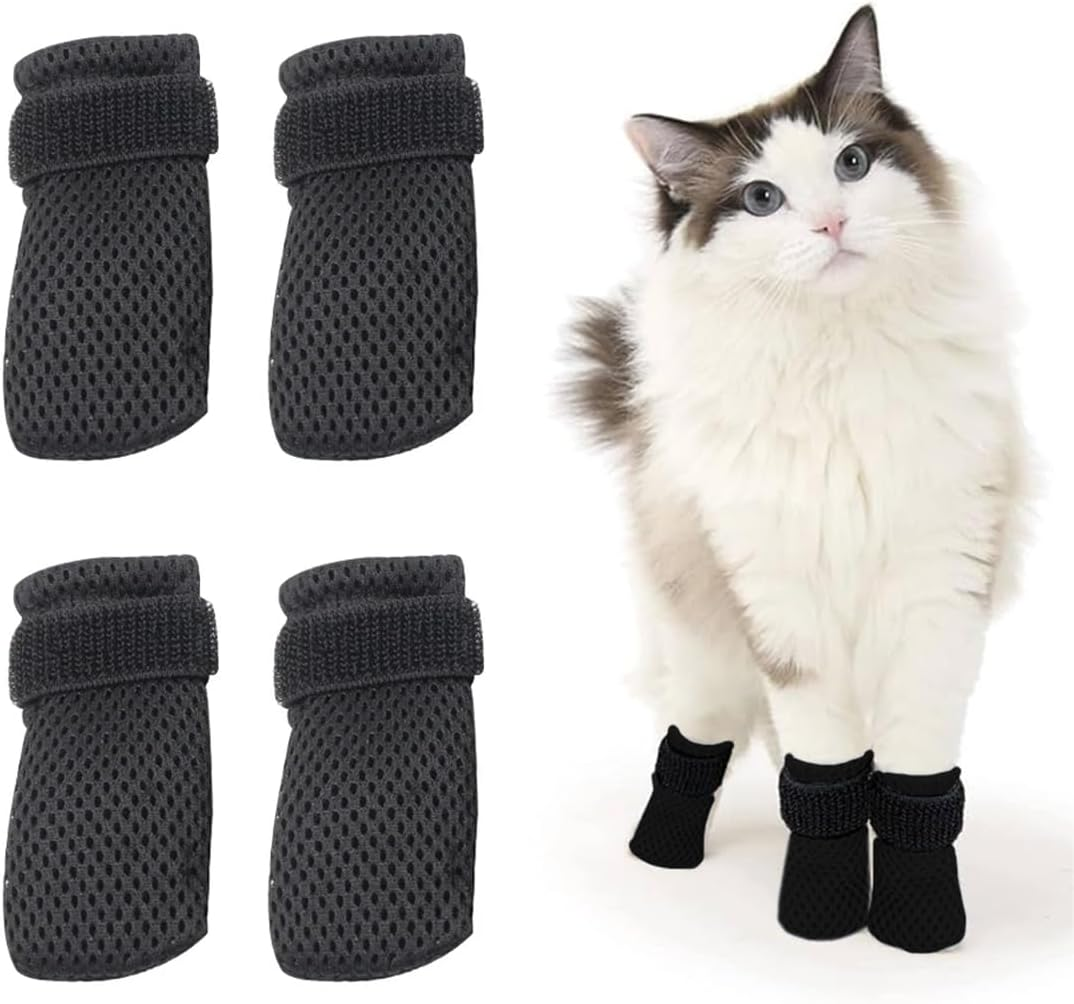 Pack of 4 Dog Shoes, Paw Protection for Dogs, Dog Shoes for Large Dogs, Paw Protection Dog Injury, Dog Shoes, Paw Protection, with Non-Slip Sole, for Small, Medium Dogs image number 5