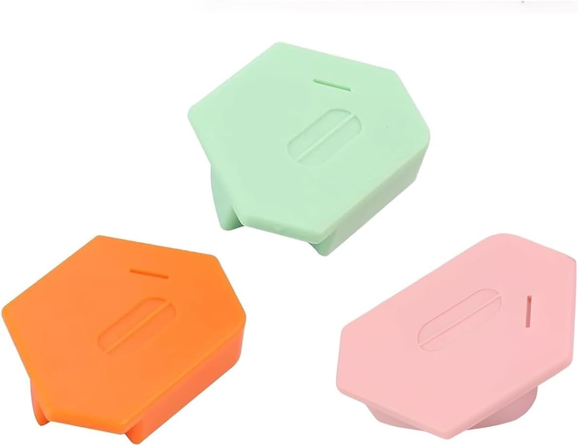 Leanockesa Magnetic Seam Guide for Sewing Machine,Multi-Purpose Tool Polygonal Strong Magnetic Gauge Seam Guide Hemmer Guide with Scale,Sewing Sewing Supplies Accessories(Pink Orange Green*1)