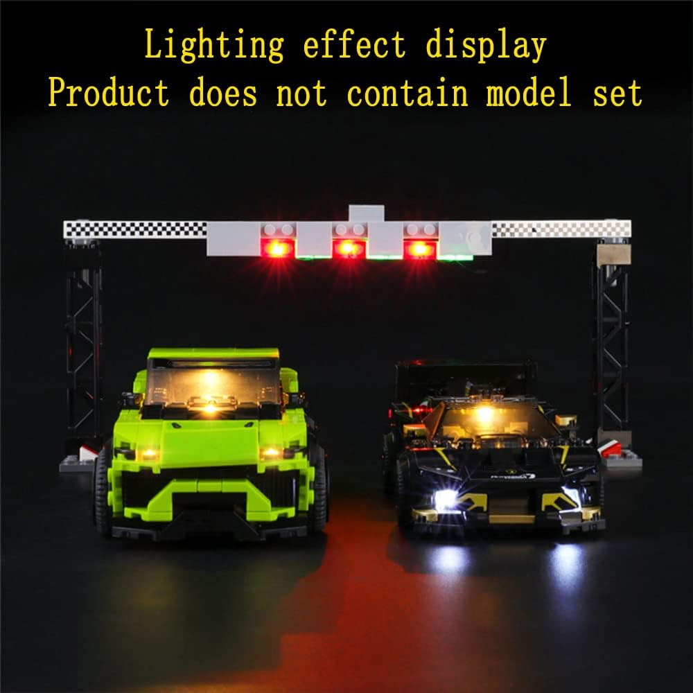 GEAMENT Light Kit Compatible with  Lamborghini Urus ST-X & Huracan Super Trofeo EVO - for Speed Champions 76899 ( Set Not Included) image number 6
