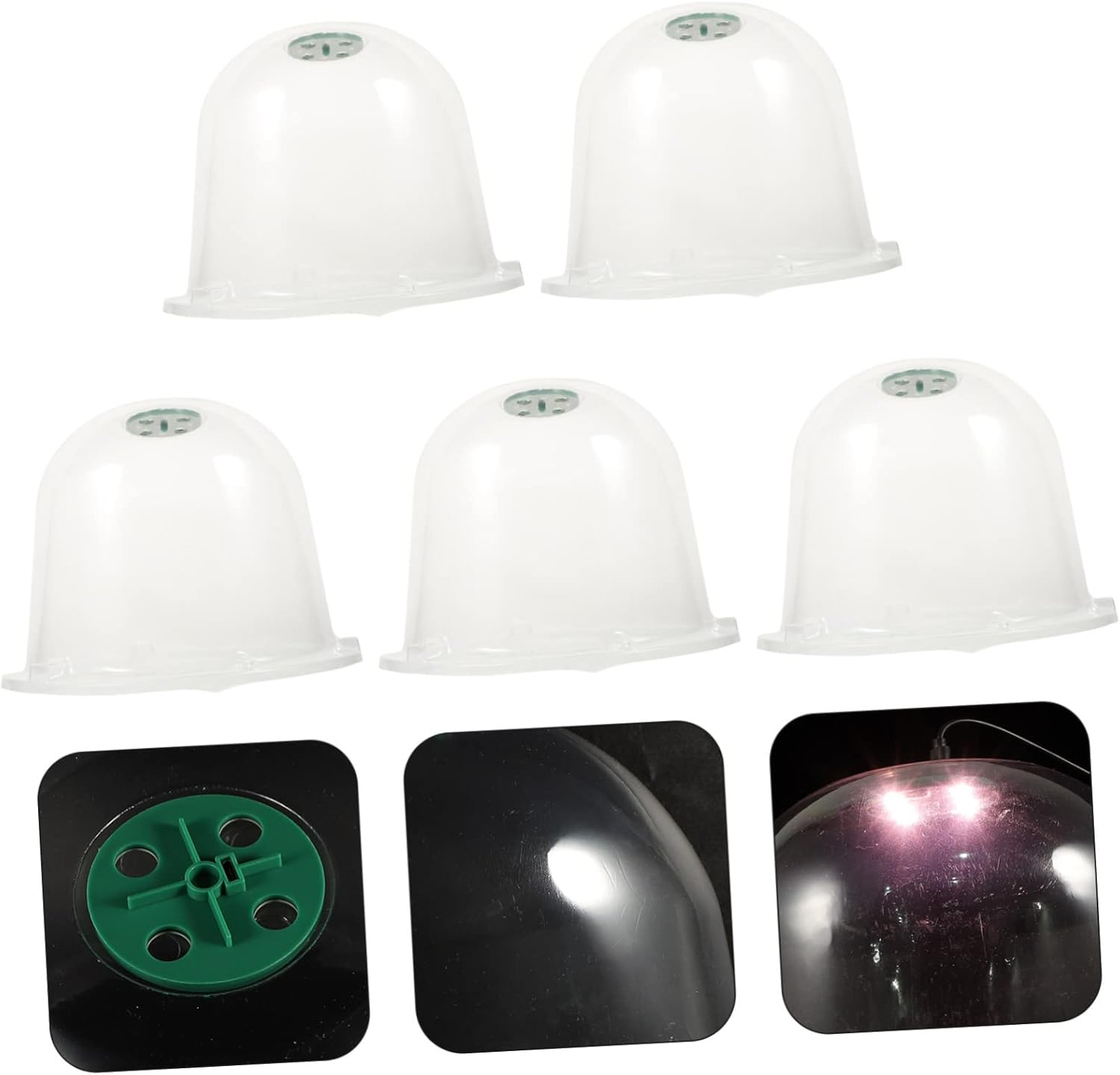 INOOMP 5Pcs Potted Plant Constant Temperature Cover Reusable Plant Dome for Greenhouse in Garden Humidity Domes image number 4