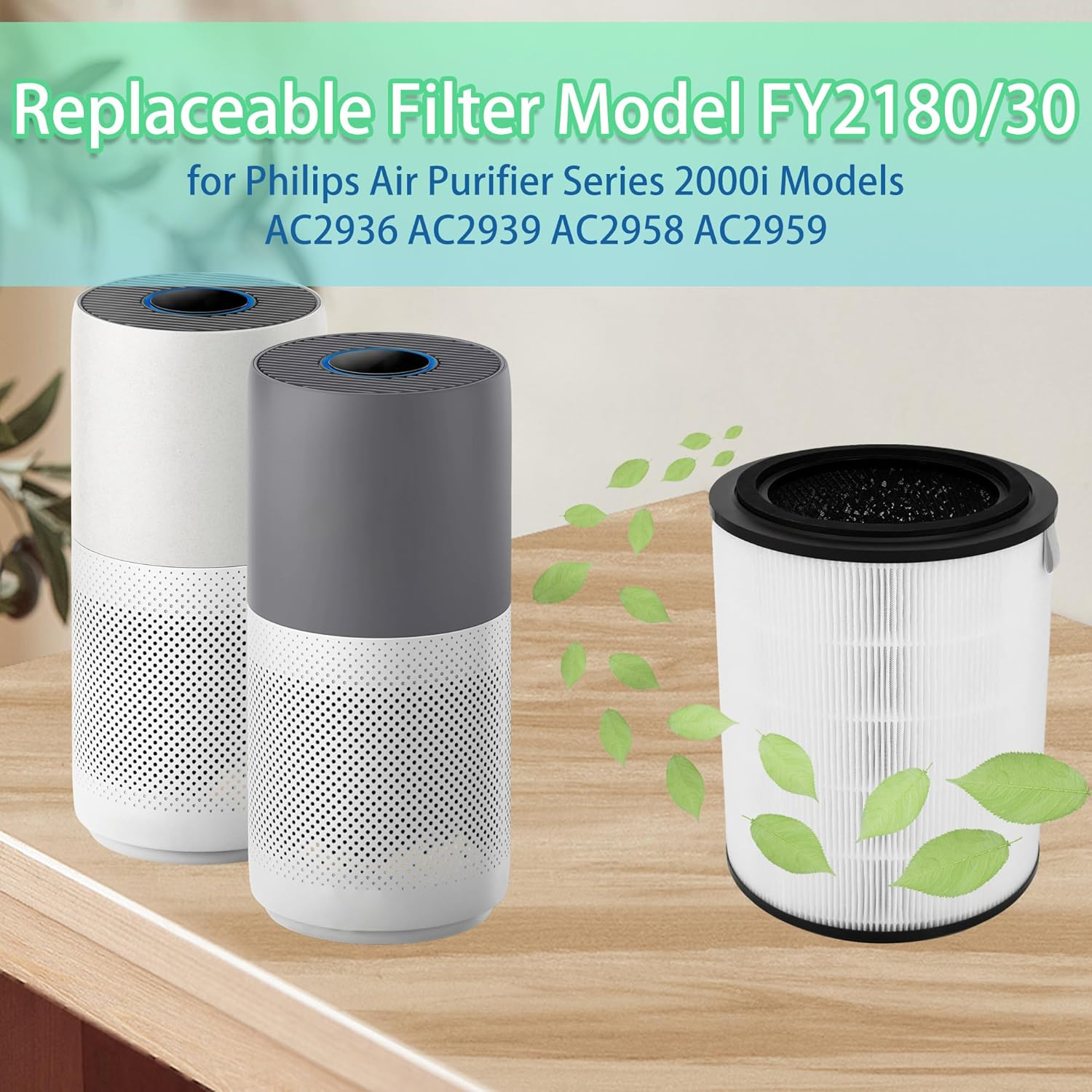 FY2180 Filter Replacement for Philips Air Purifier Series 2000I Models AC2936, AC2939, AC2958 and AC2959, 3-In-1 HEPA & Activated Carbon & Pre-Filter, Parts # FY2180/30 (1 Pack) image number 3